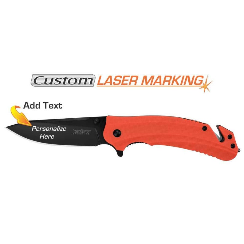 Engraved Kershaw Barricade Knife