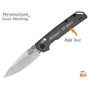 Kershaw Iridium Knife Custom Laser Engraved -  Makes the Perfect Personalized Gift!