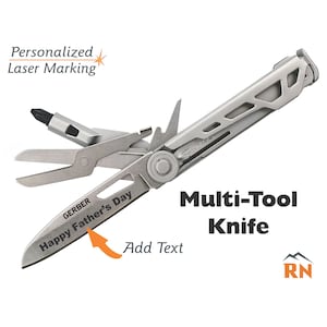 Gerber Armbar Drive Multi-tool with Knife and Scissors, Custom Laser Engraved -  Makes the Perfect Personalized Gift!