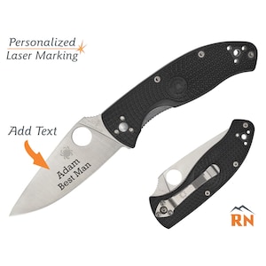 Spyderco Tenacious Lightweight FRN Knife Custom Laser Engraved - Makes a great personalized gift!