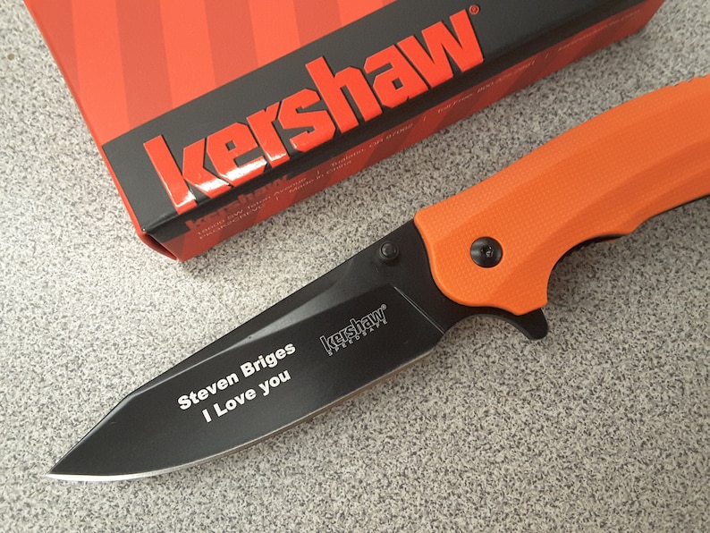 Engraved Kershaw Barricade Knife