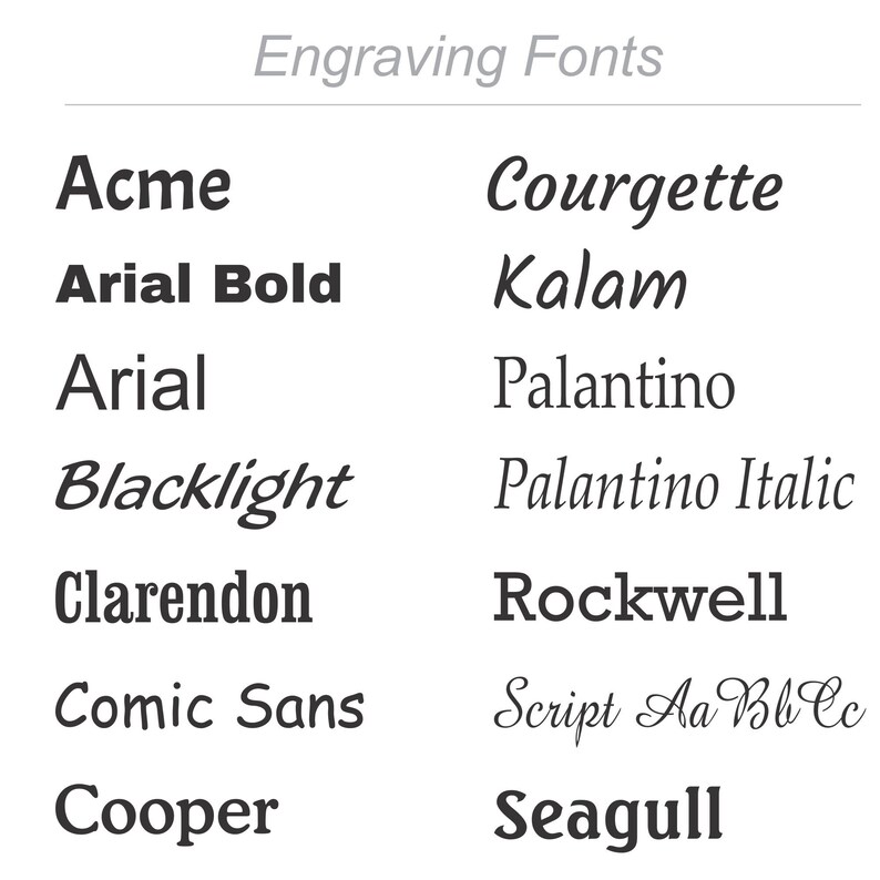 Engraving Fonts