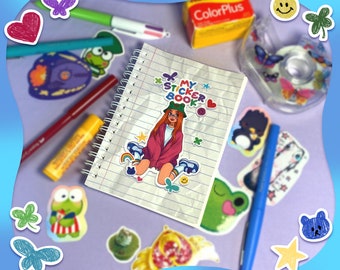 Reusable Sticker Book – A6 Kidcore, Clowncore Style