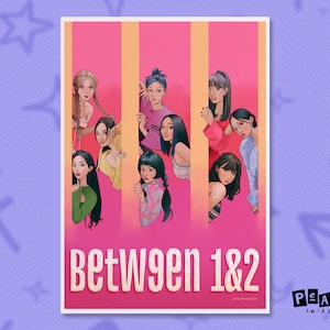 BETWEEN 1&2 - Twice Kpop Girl Group Fanart in A4 or A5 kpop wall art, gifts for kpop fans