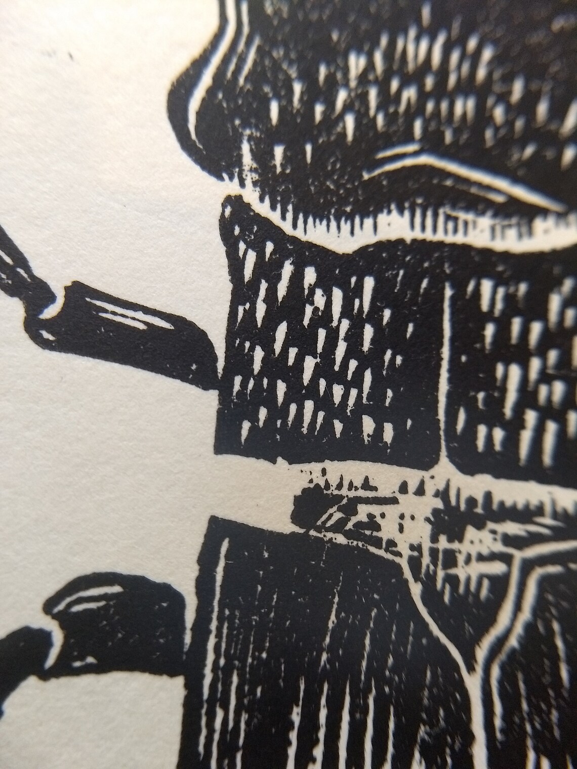 Stag Beetle. Original Hand Burnished Linocut Print. Etsy