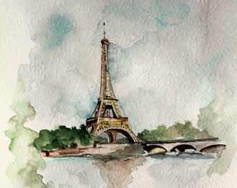 Paris Watercolor | Etsy