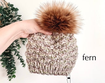 Ready to Ship -  Wool Hat - Women's Wool Beanie - Pom Pom Hat - Winter Hat - Winter Toque