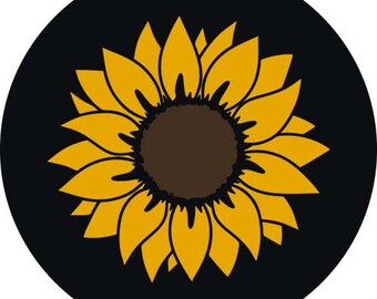 Sunflower Tire Cover | Etsy
