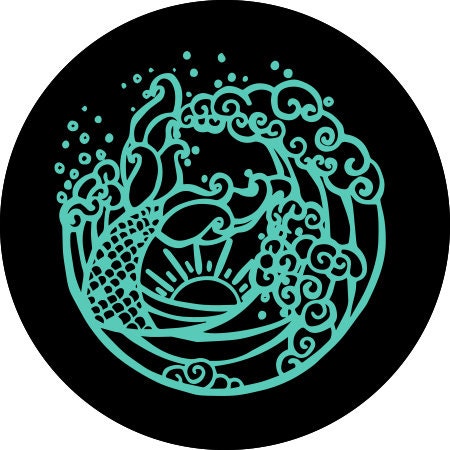 Mermaid Waves Spare Tire Cover