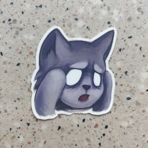 Ugh • Autocollant en vinyle mat Cat Emote