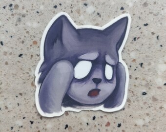 Ugh • Cat Emote matte vinyl sticker