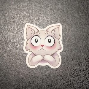 Blush • Cat Emote matte vinyl sticker