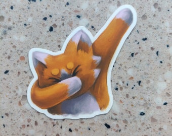 Dab • Cat Emote matte vinyl sticker