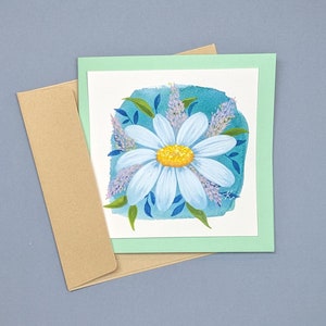 Série de cartes d'art printanières Fresh Daisy - Carte de correspondance peinte à la main, parfaite pour toutes les occasions