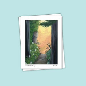 Golden Pathway - Carte de correspondance inspirante pour célébrer un nouveau départ