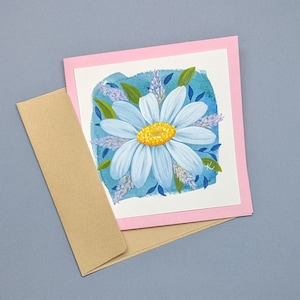 Série de cartes d'art Radiant Daisy Spring - Carte de correspondance peinte à la main, parfaite pour toutes les occasions