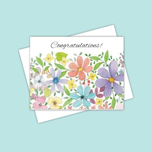 Jolie carte florale pour fiançailles, faire-part, retraite et plus encore