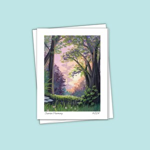 Sunrise Harmony - Une carte de correspondance bien pensée pour les amoureux de la nature