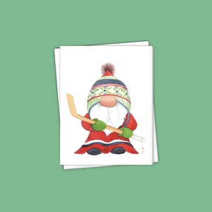 Carton de correspondance vierge Hockey Gnome - Maillot rouge
