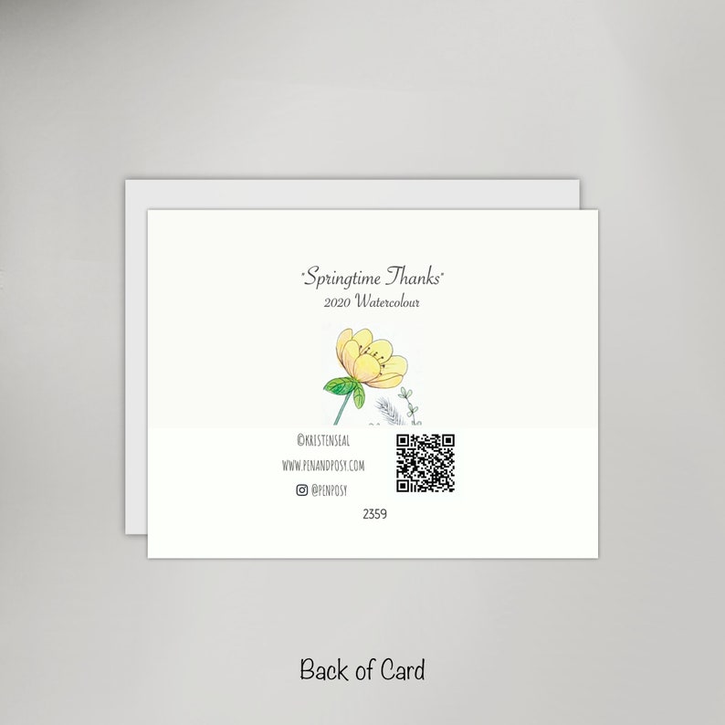 Springtime Thanks Wildflower Patch Thank You Note Card - Blank Inside, Springtime Thanks ...