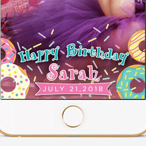 Happy Birthday Snapchat Filter Donut Filter Baby Birthday Etsy
