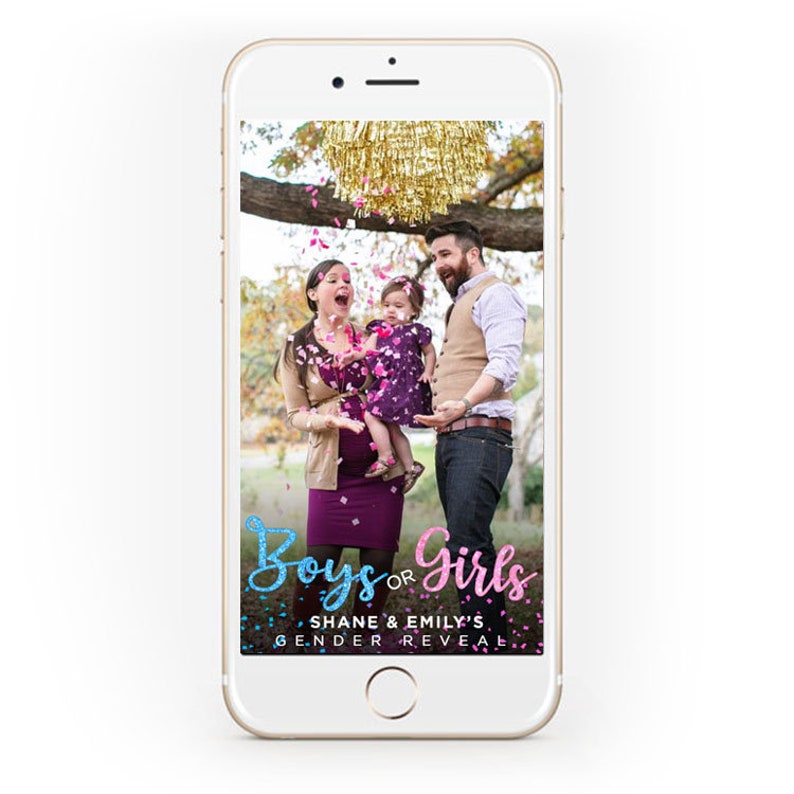Twins Gender Reveal SnapChat Filter Boy or Girl Geofilter Etsy