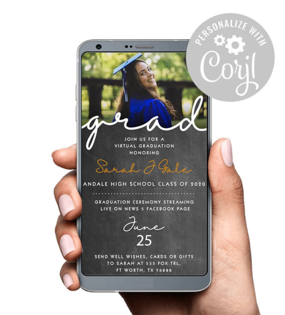 Grad Graduation Digital Text Invitation Graduations Try Before You Buy ...
