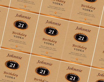 Tito's Vodka Inspired Personalized Labels Edit, Download and Print at home Birthday Groomsman Bridesmaid Graduation Bachelorette Over 21 DIY