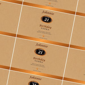 Tito&#39;s Mini Vodka Inspired Personalized Labels Edit Download & Print at home Birthday Groomsman Bridesmaid Graduation Bachelorette Over 21