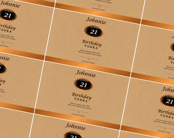 Tito's Mini Vodka Inspired Personalized Labels Edit Download & Print at home Birthday Groomsman Bridesmaid Graduation Bachelorette Over 21