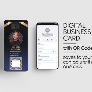 Real Estate Agent Digital Business Card Agent Business Card Company Business Card | Scan QR Code Send as a text | The Smart Business Card
