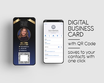 Real Estate Agent Digital Business Card Agent Business Card Company Business Card | Scan QR Code Send as a text | The Smart Business Card