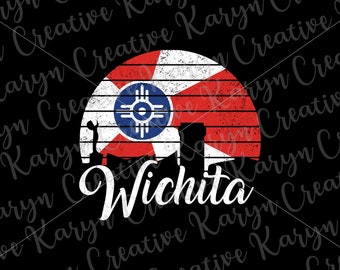 Proud to be from Wichita Kansas Shirt Wichita Flag shirt Wichita Skyline Tshirt Png PDF file for DIY projects 316 ICT Sublimation File