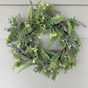 Lavendar Wreath, Purple Summer Wreath with Lambs Ear, Purple  Eucalyptus Wreath, Lambs Ear Wreath for Front Door, Summer Wreath