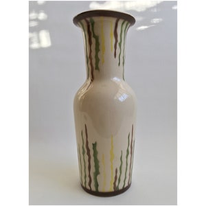 Edward Radford Vase Abstraktes Muster Handbemalte Kunstkeramik Form 1268 Fabrik Mark Burslem Staffordshire England 1930er Jahre
