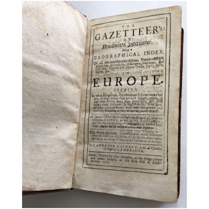 The Gazetteer&#39;s or Newsman&#39;s Interpreter by Lawrence Eachard Hardcover London 1703