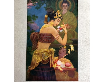 Print of Ambapali by Promode Kumar Chatterjee I.M.H. Press Delhi India 1930s