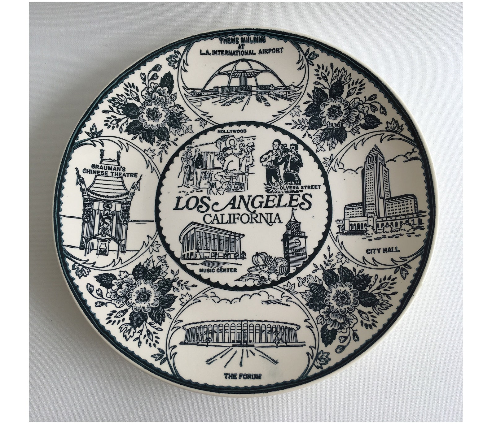 Los Angeles Collector Plate Fine American Ironstone Historic Etsy