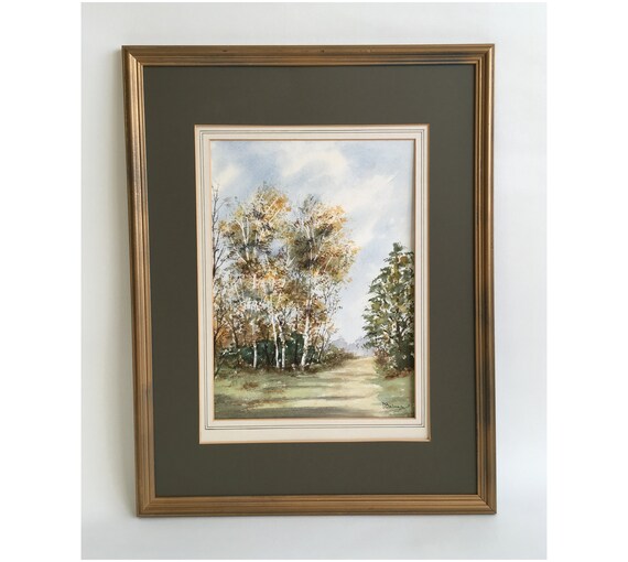 Doris Balmer Original Watercolour on Paper Painting Landscape of Langdon Hills Country Park Dunton Wayletts Vange Essex Realism Signed 1980s