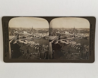 Bird's Eye View of Stockholm Sweden Stereoview Manufactured and Published by H.C. White Co. 1903 The "PERFEC" STEREOGRAPH  North Bennington