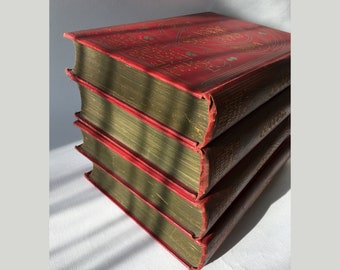 Edgar Sanderson The British Empire at Home and Abroad Vols I, II, III and V Hardcover First Edition Glasgow Style Binding Gresham 1901