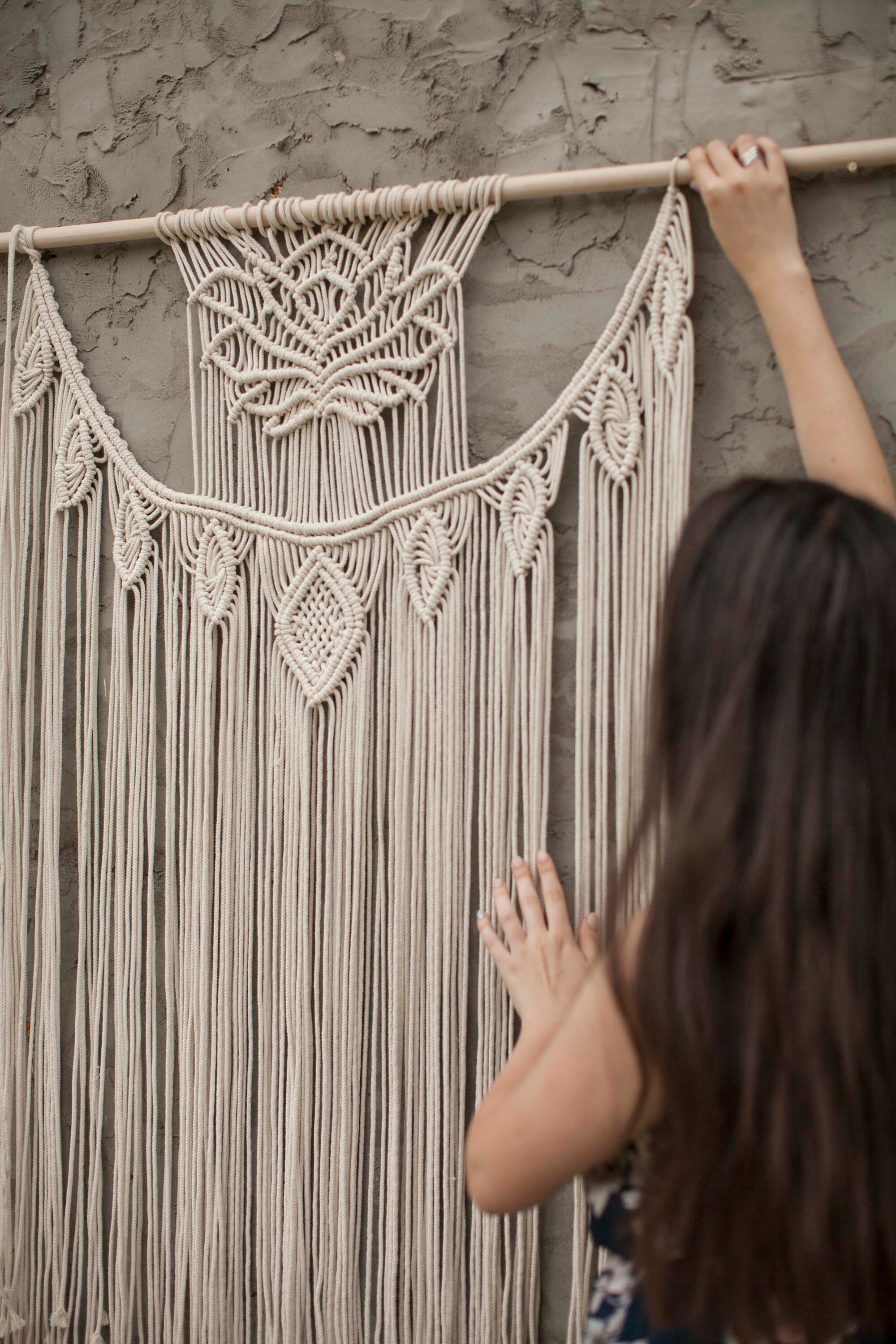 Large macrame wall hanging Wedding wall decor Etsy