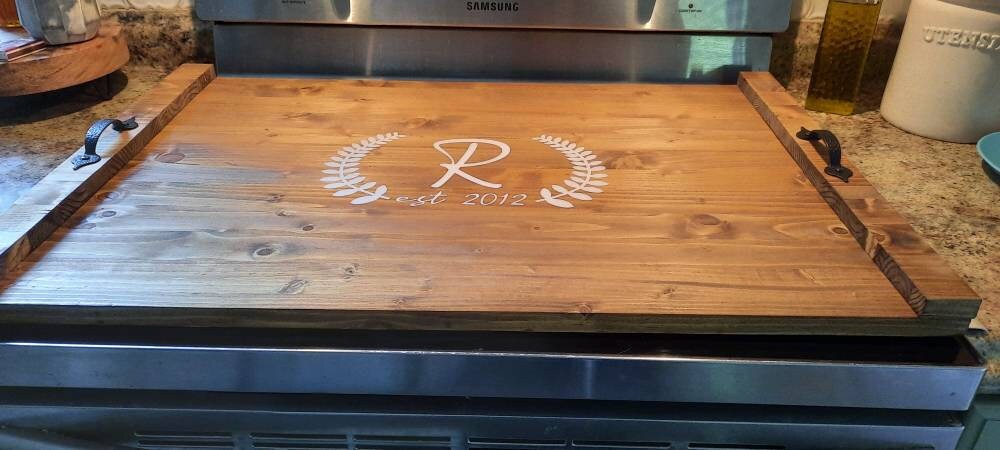 Cubierta superior de la estufa con calcomanía personalizada | Etsy