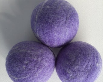 100% Wool Dryer Balls - Lilac