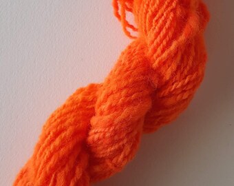 Fluorescent Orange Handspun yarn