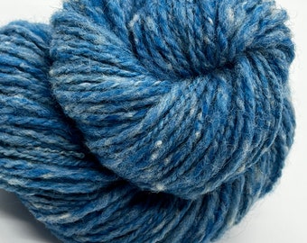 Lagoon with ice blue handspun yarn