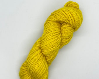 Solid yellow handspun yarn