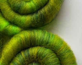 Spring Sprout-Wool rolags for spinning and felting