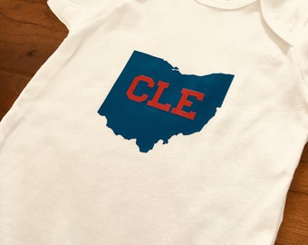 CLE Baby Cleveland Guardians Baseball/Baseball Baby/Father's Day Gift Idea/Sports Baby/Baby Shower Gift Idea/New Baseball Fan