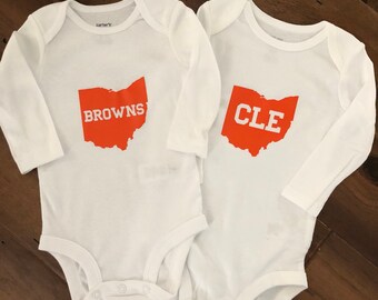 cleveland browns baby onesie